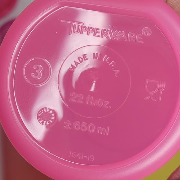 Tupperware Modular Mates Pink Round Set Of 4 Round Containers - Picture 4 of 9